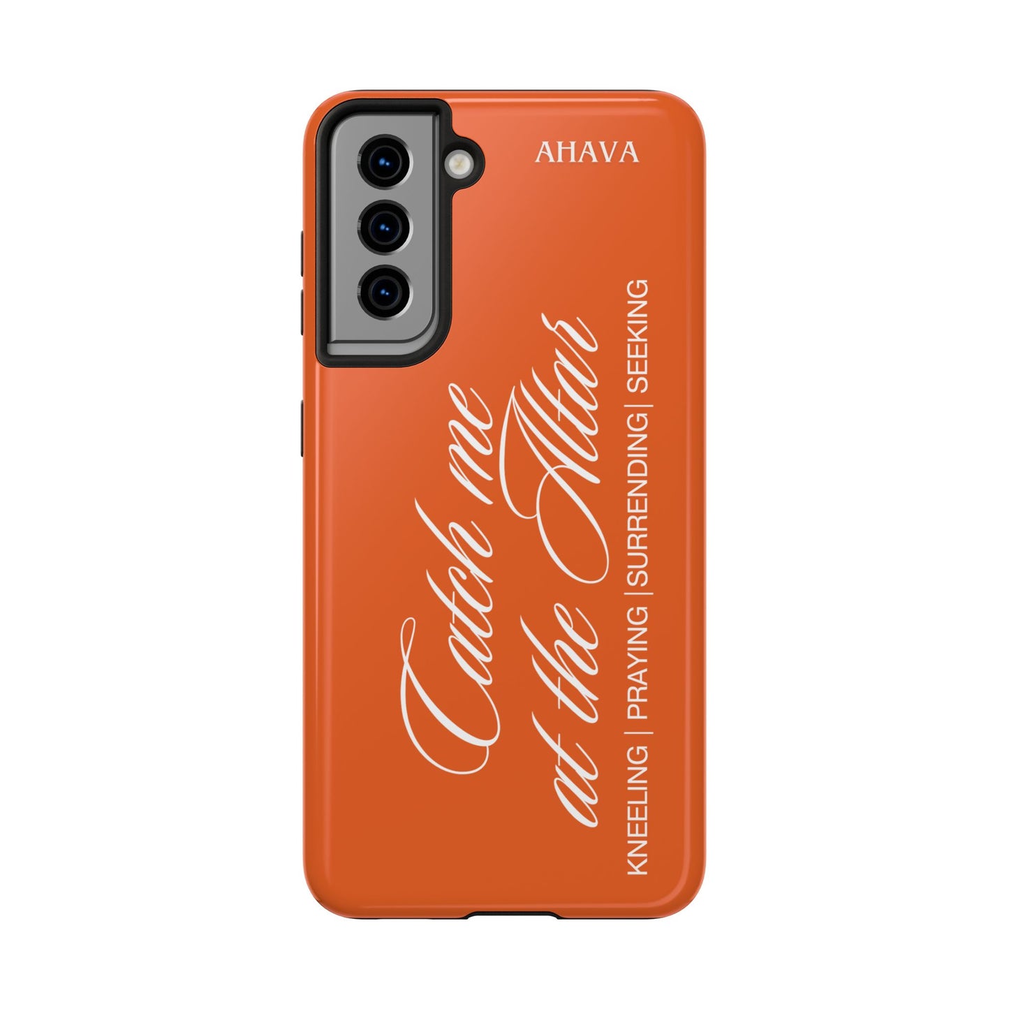 "Catch Me at the Altar" Orange Phone Case
