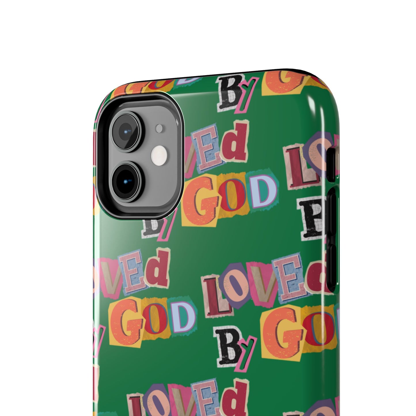 "Loved by God" Green Phone Case