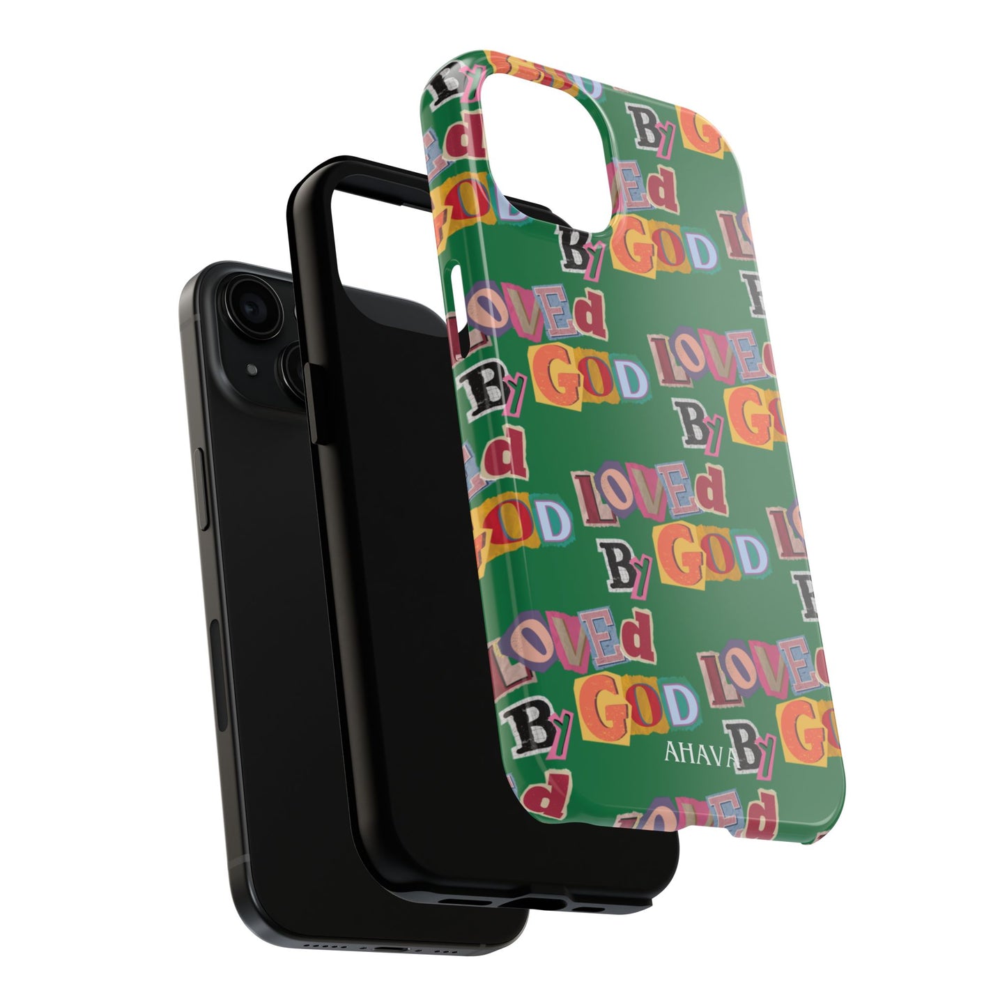 "Loved by God" Green Phone Case