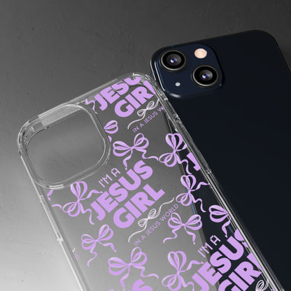 I'm a Jesus Girl Purple Case -Clear