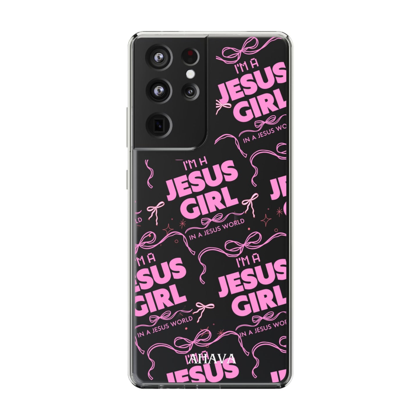 I'm a Jesus Girl Pink Case -Clear