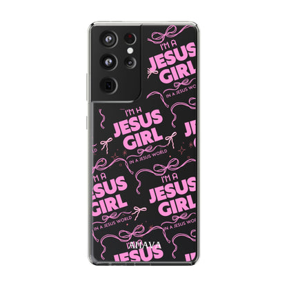 I'm a Jesus Girl Pink Case -Clear