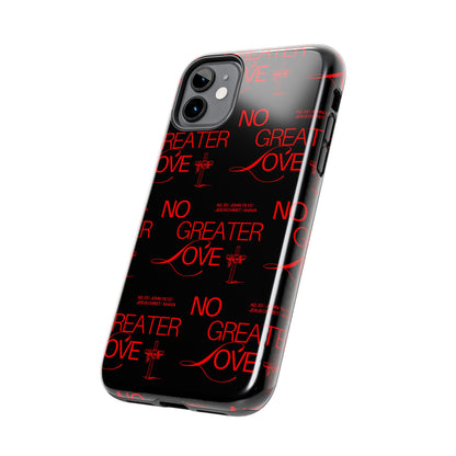 "No Greater Love" Red Phone Case