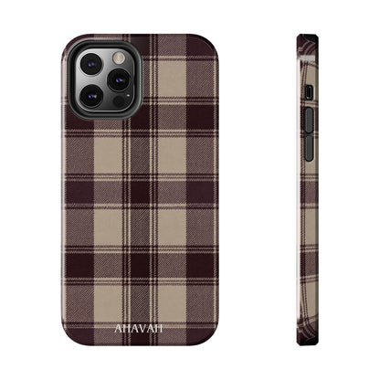 Abba’s Embrace | Warm Teddy Plaid Phone Case