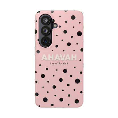 Ahavah Pink Polka Dot Phone Case