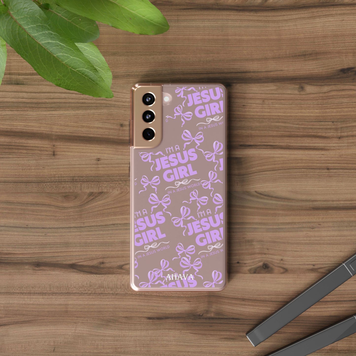 I'm a Jesus Girl Purple Case -Clear