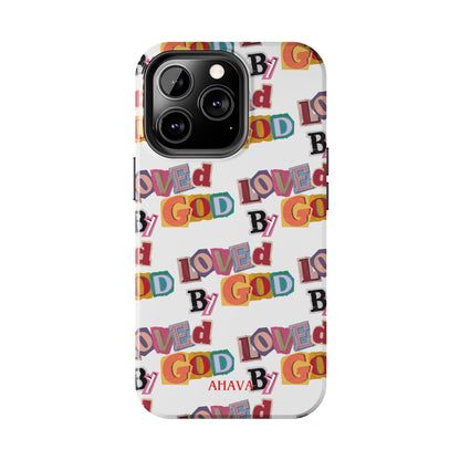 "Loved by God" white Phone Case