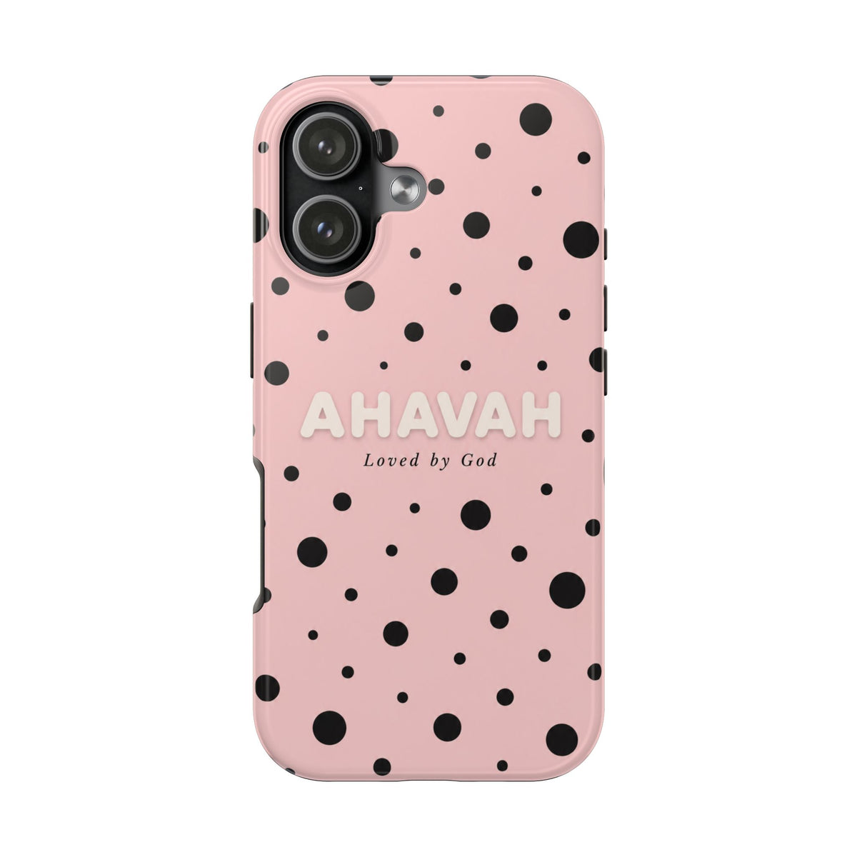 Ahavah Pink Polka Dot Phone Case
