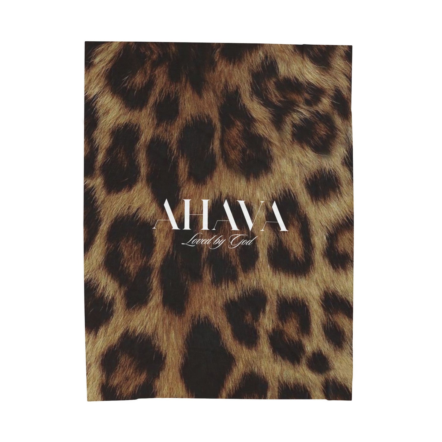 Ahava “Loved by God”  Leopard Prayer Blanket