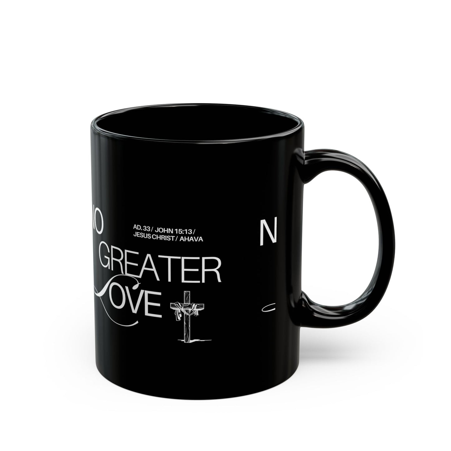 "No Greater Love" Black Mug