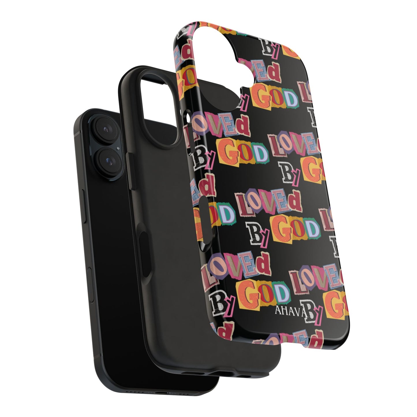 "Loved by God" Black Phone Case