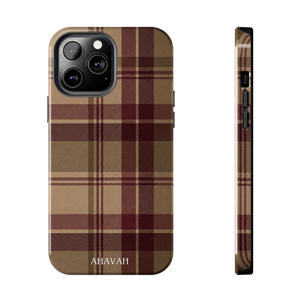 Covenant Comfort | Burgundy Plaid Tough Phone Case