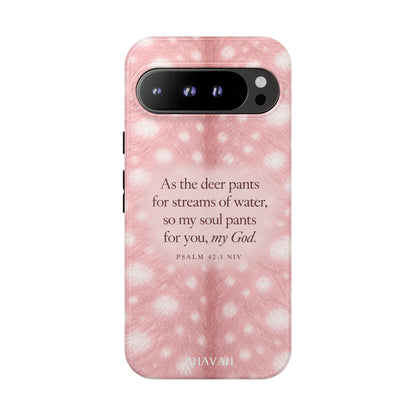 Psalm 42:1 Blush Pink Fawn Phone Case