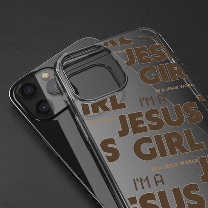 I'm a Jesus Girl Brown Case -Clear