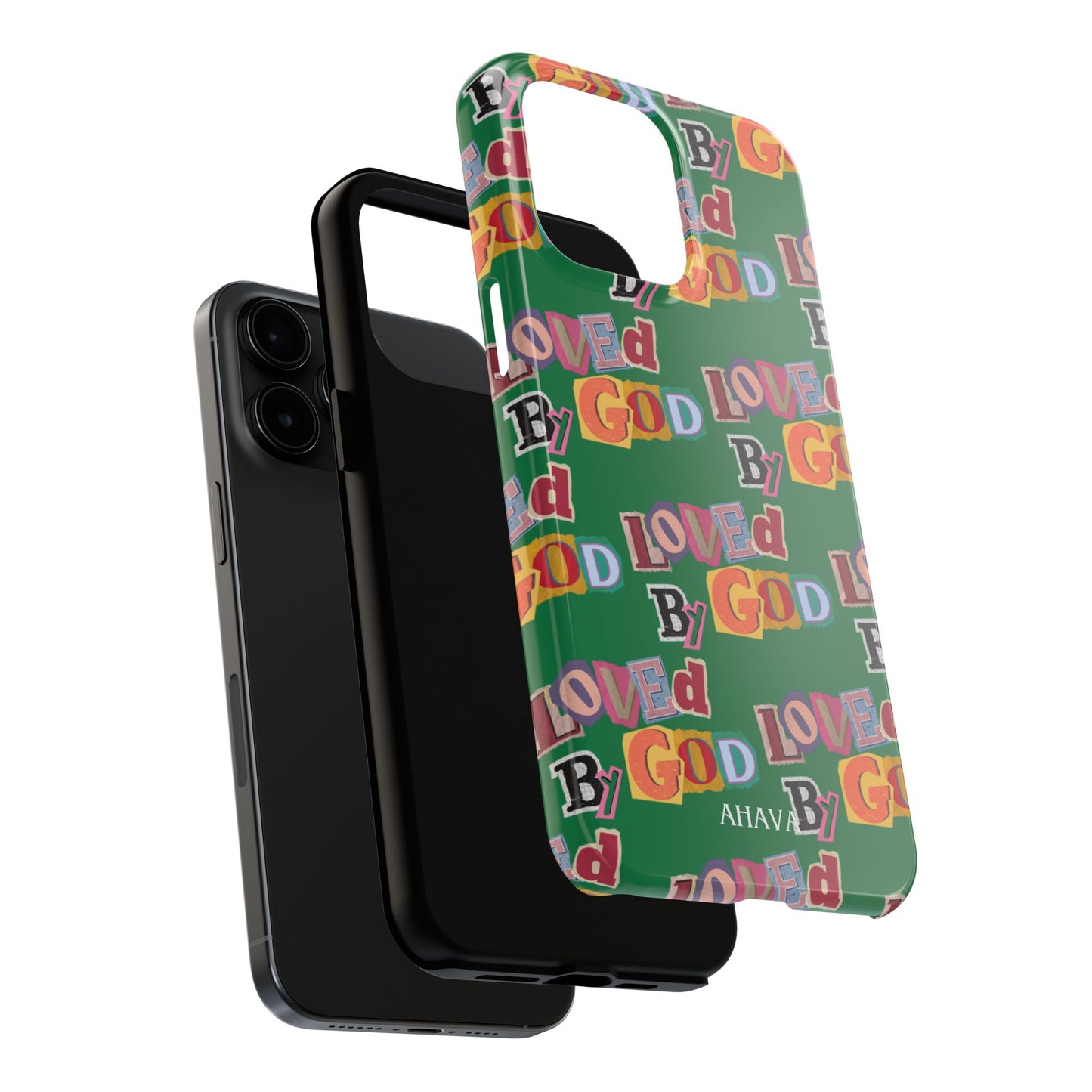 "Loved by God" Green Phone Case