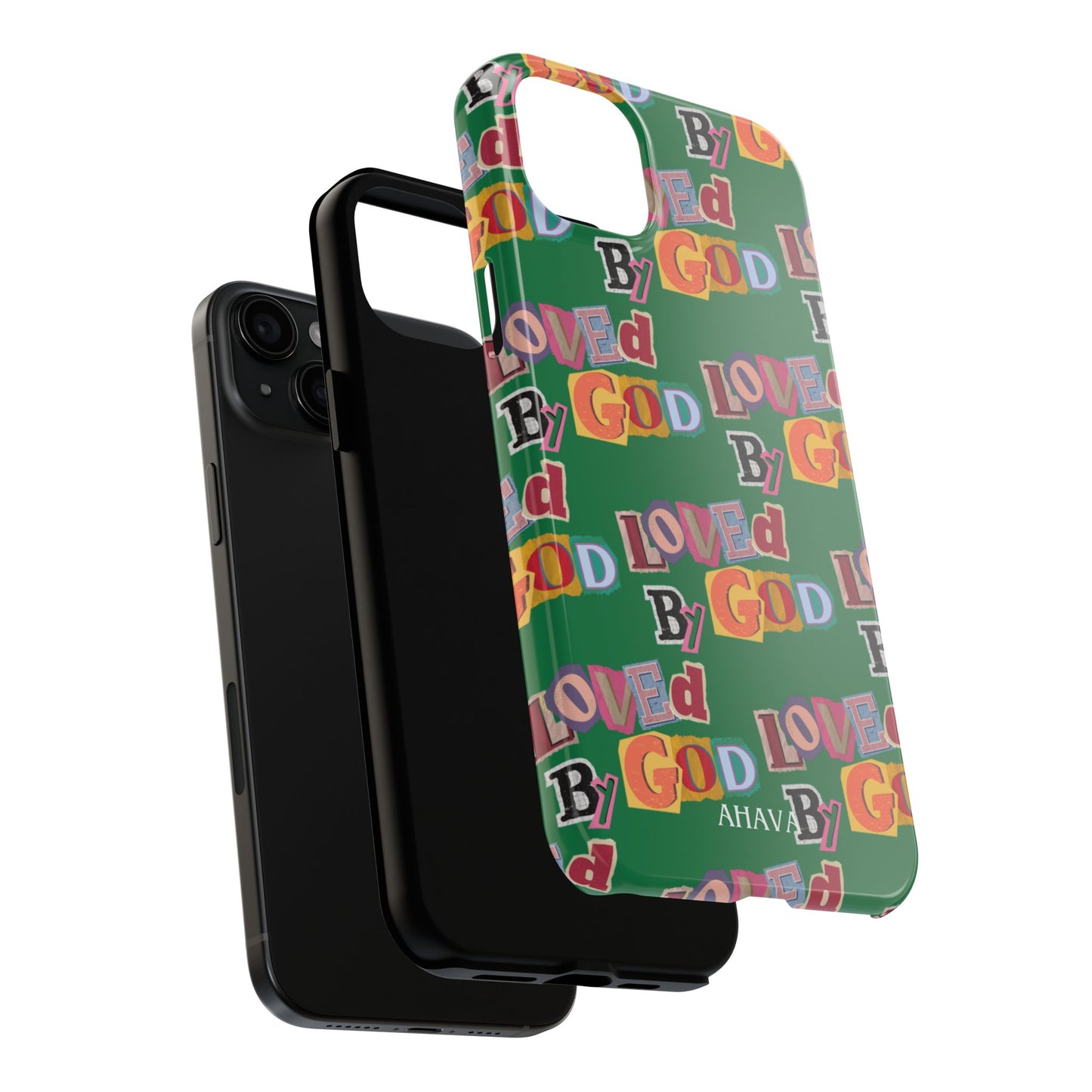 "Loved by God" Green Phone Case