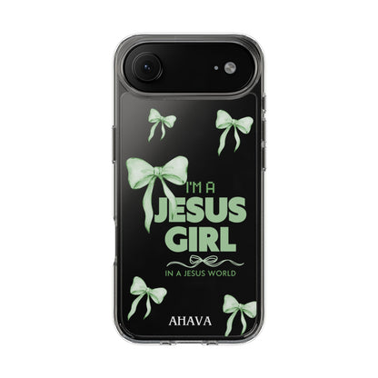 I'm a Jesus Girl Phone Case | Christian Aesthetic Gift for Her | Clear Shockproof Tough Case