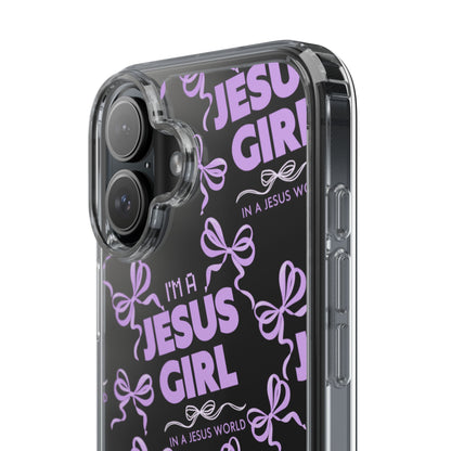 I'm a Jesus Girl Purple Case -Clear