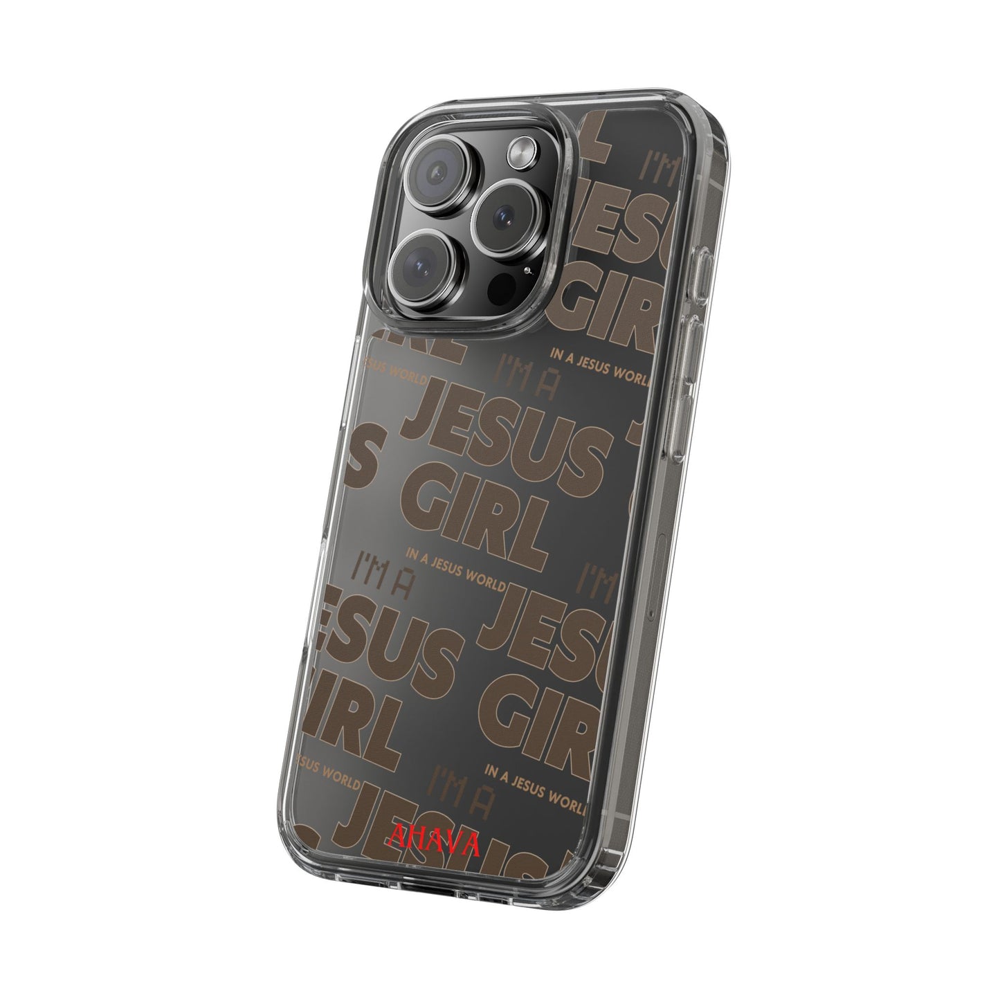 I'm a Jesus Girl Brown Case -Clear