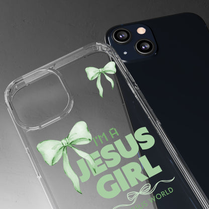 I'm a Jesus Girl Phone Case | Christian Aesthetic Gift for Her | Clear Shockproof Tough Case