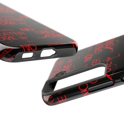 "No Greater Love" Red Phone Case