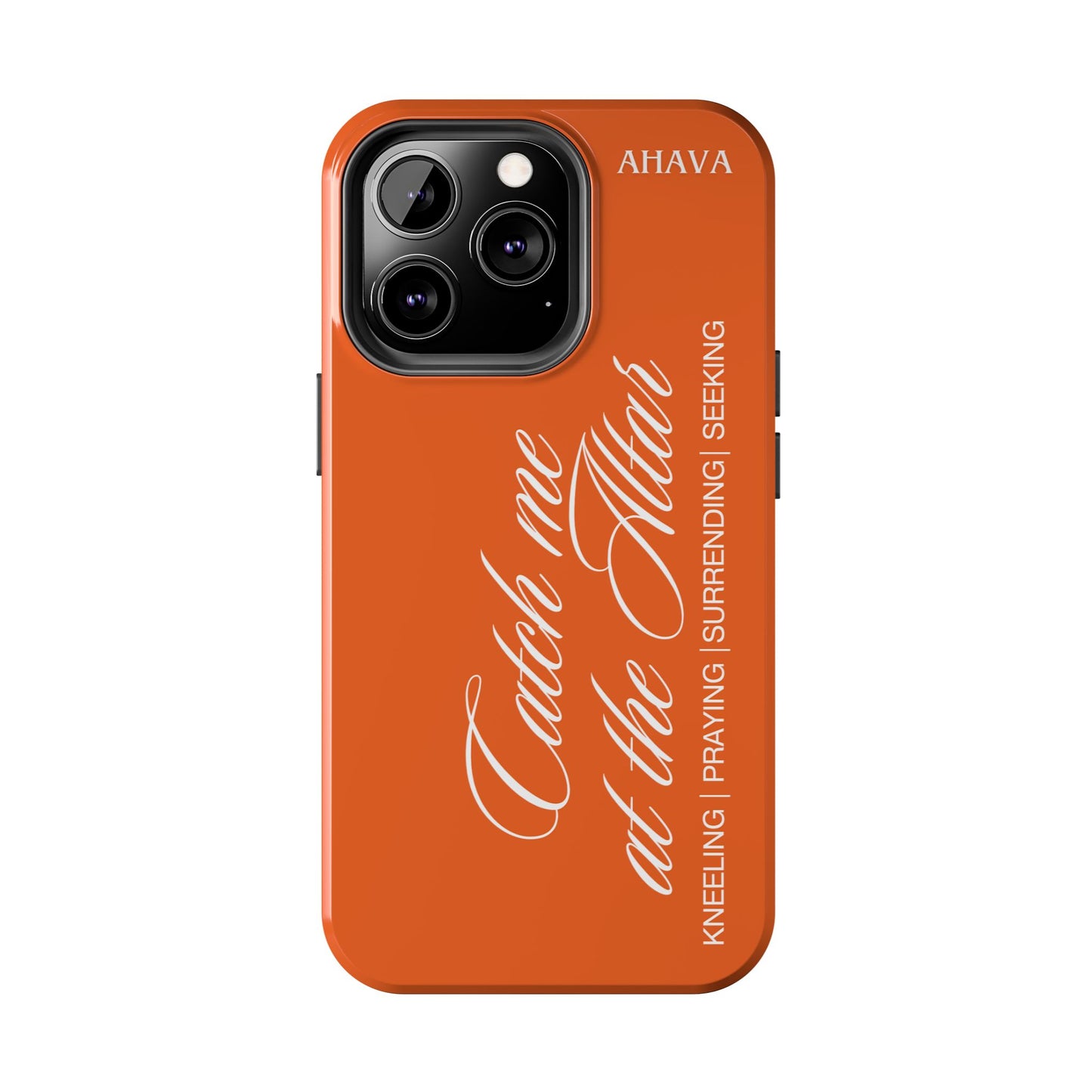 "Catch Me at the Altar" Orange Phone Case