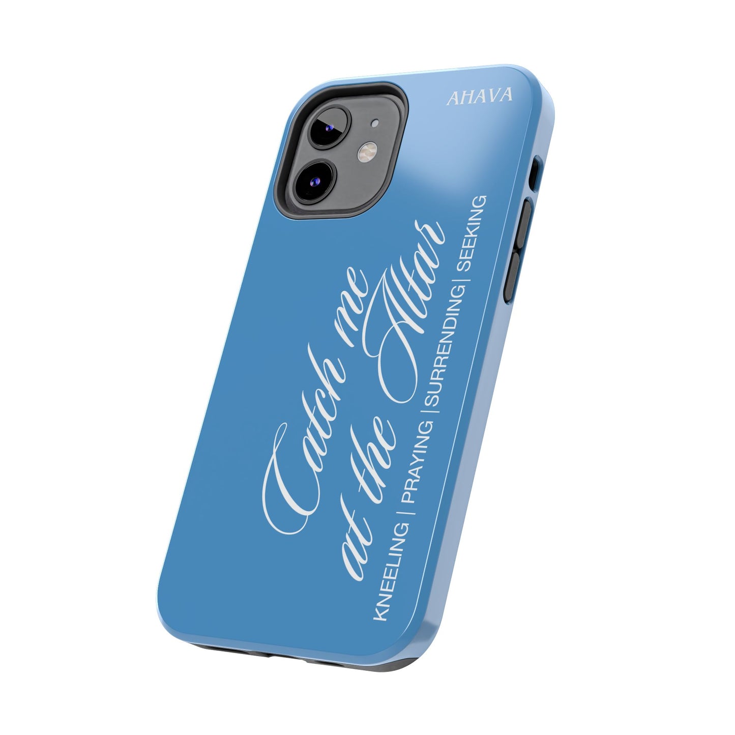 "Catch Me at the Altar" Light Blue Phone Case