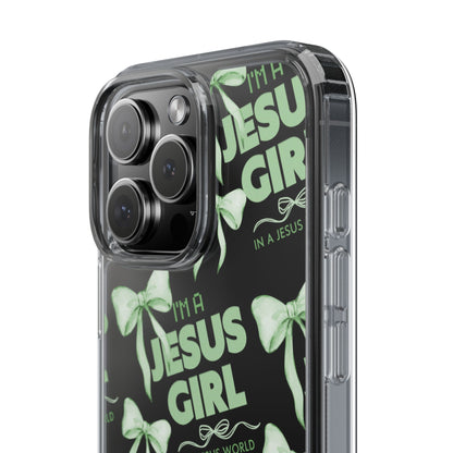 I'm a Jesus Girl Green Case -Clear