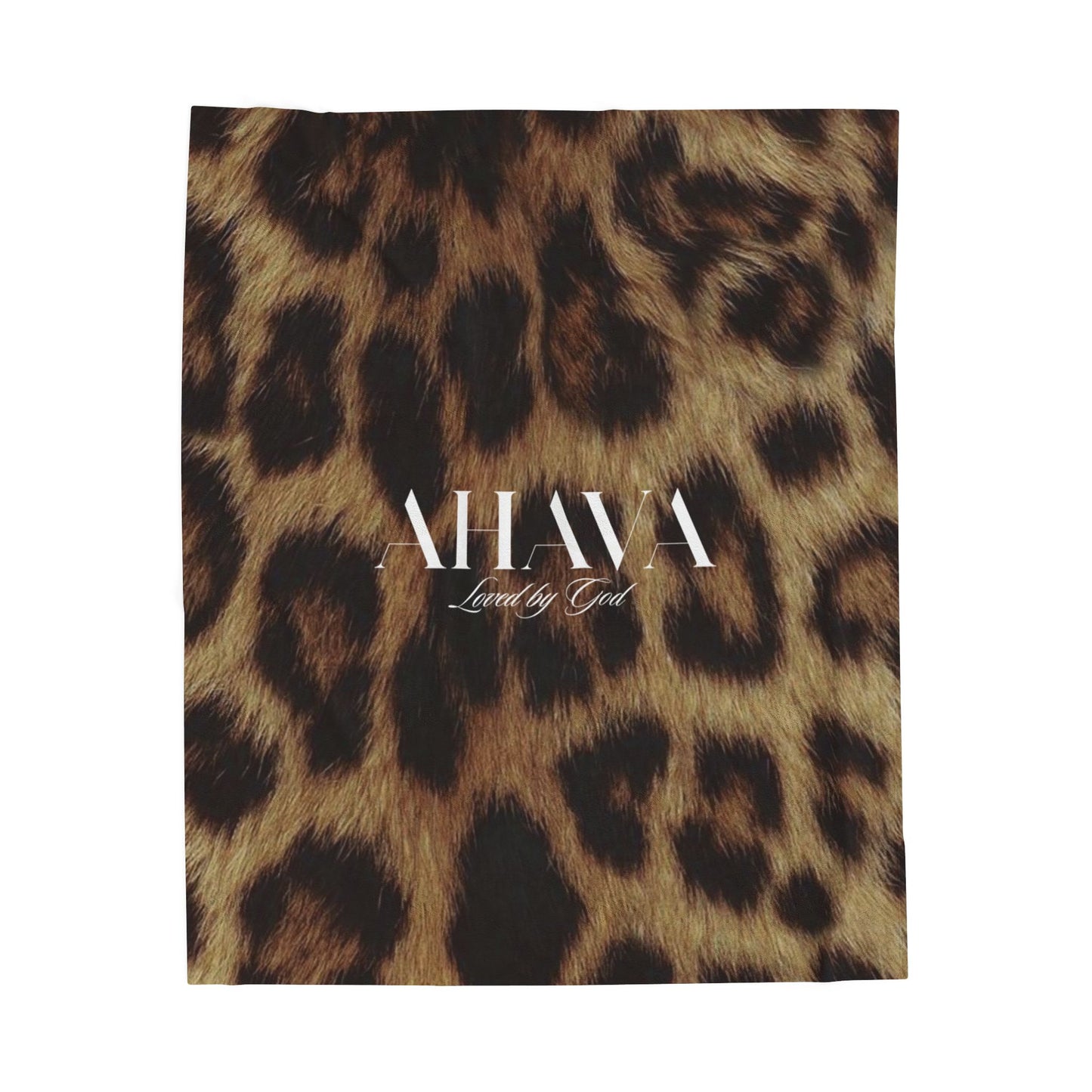 Ahava “Loved by God”  Leopard Prayer Blanket