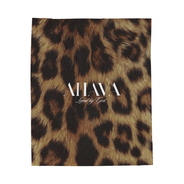 Ahava “Loved by God”  Leopard Prayer Blanket