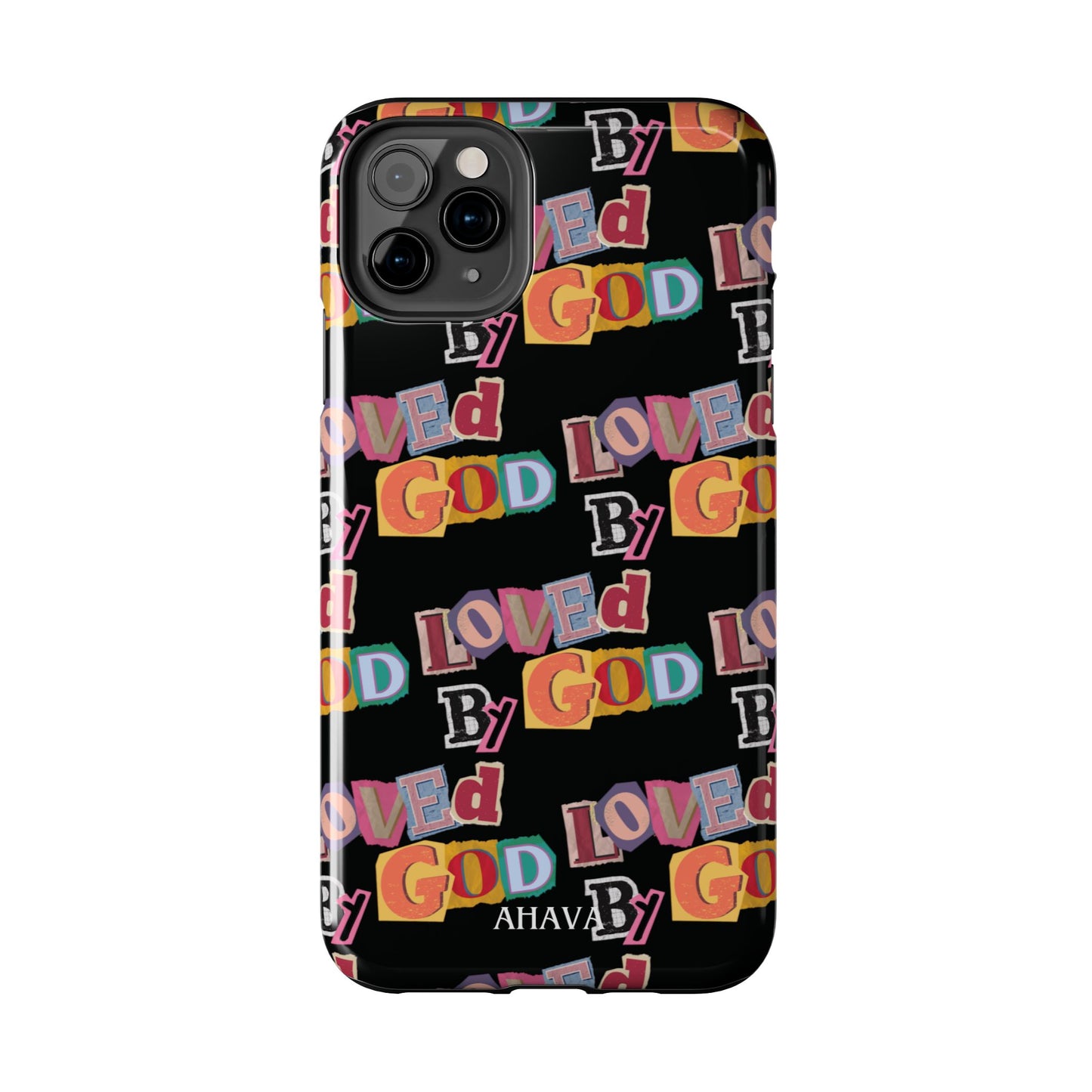 "Loved by God" Black Phone Case