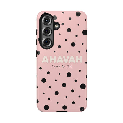 Ahavah Pink Polka Dot Phone Case