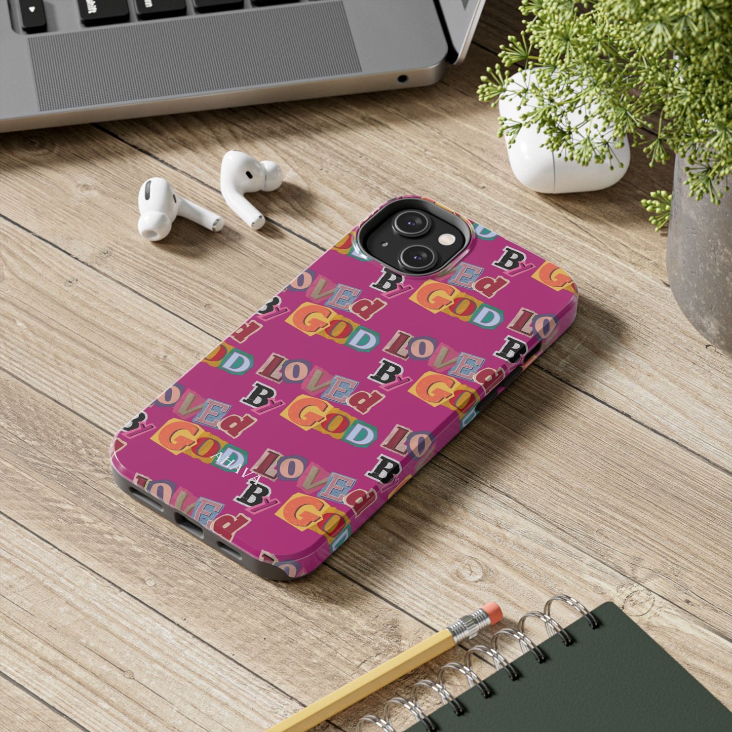 "Loved by God" Pink Phone Case
