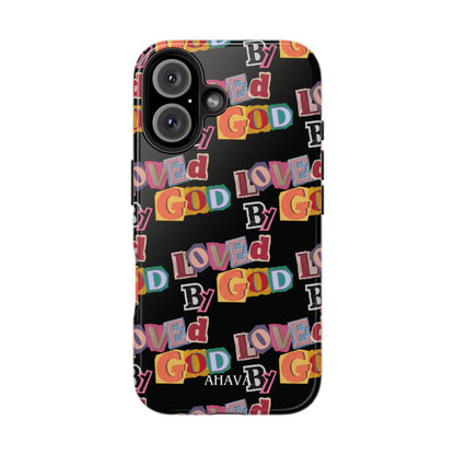 "Loved by God" Black Phone Case