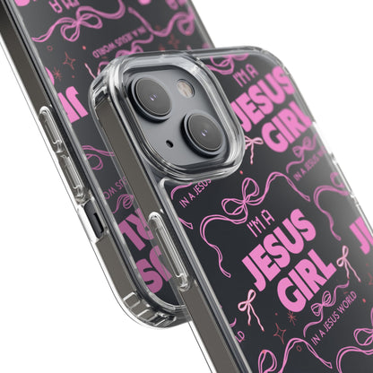 I'm a Jesus Girl Pink Case -Clear