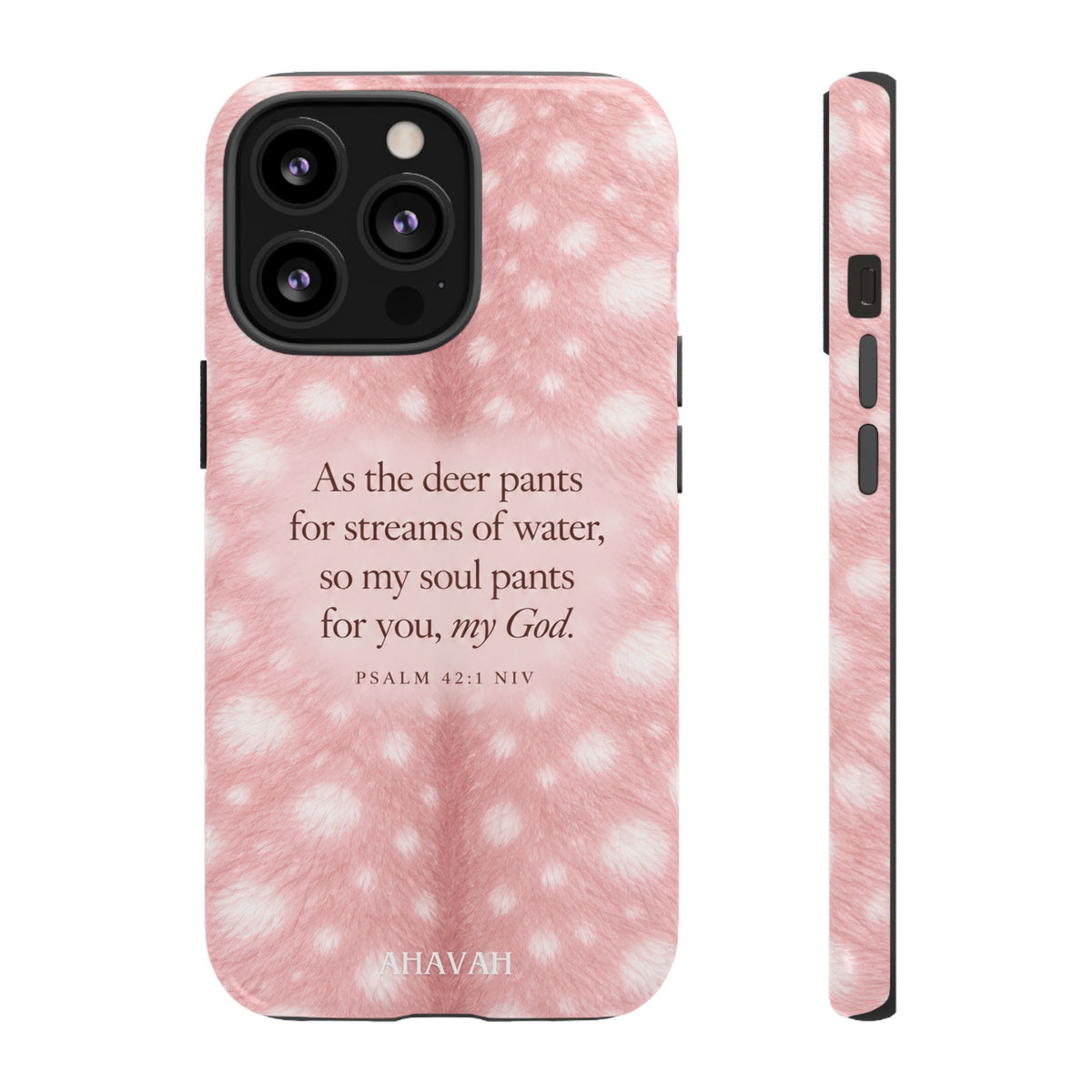 Psalm 42:1 Blush Pink Fawn Phone Case