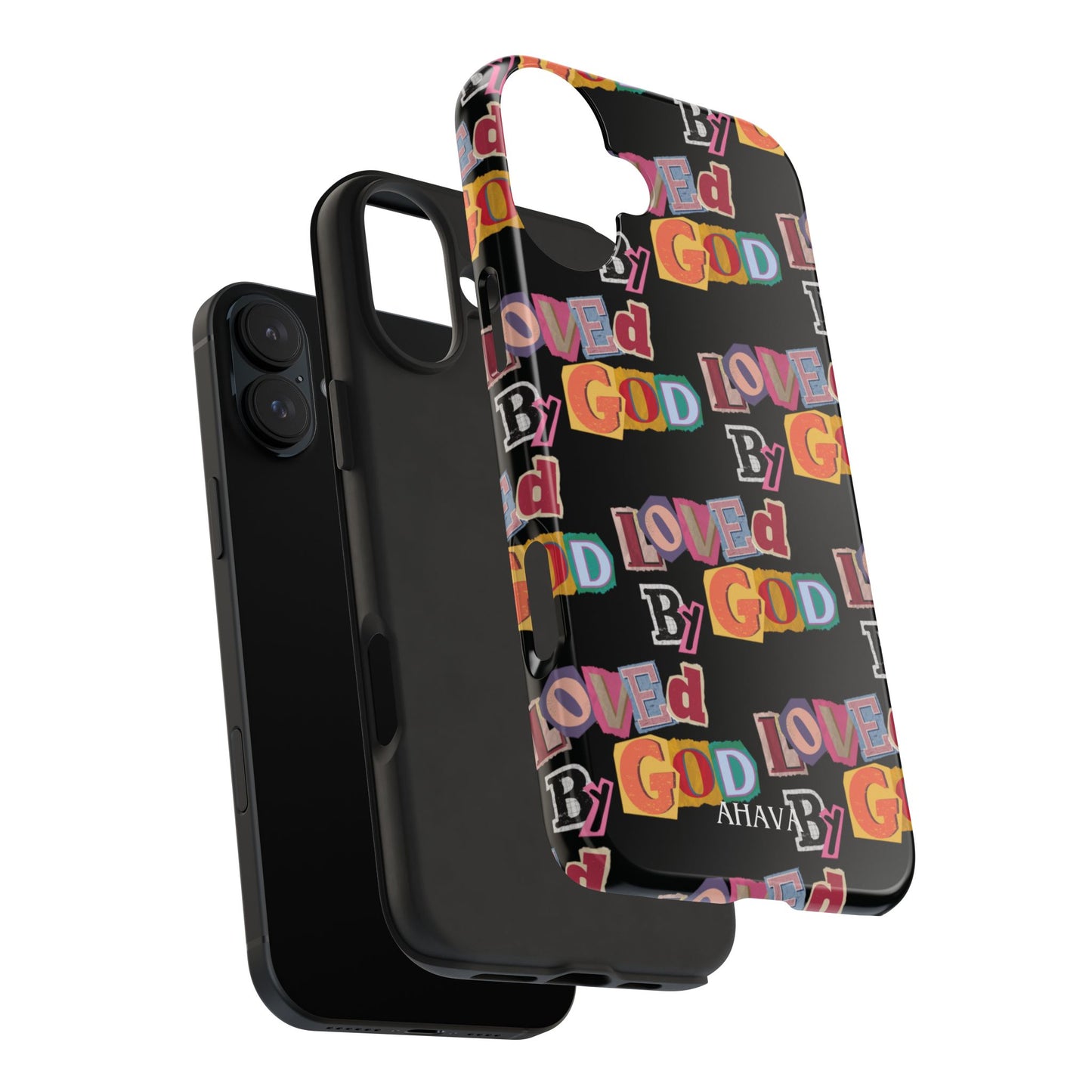 "Loved by God" Black Phone Case