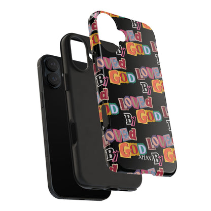 "Loved by God" Black Phone Case