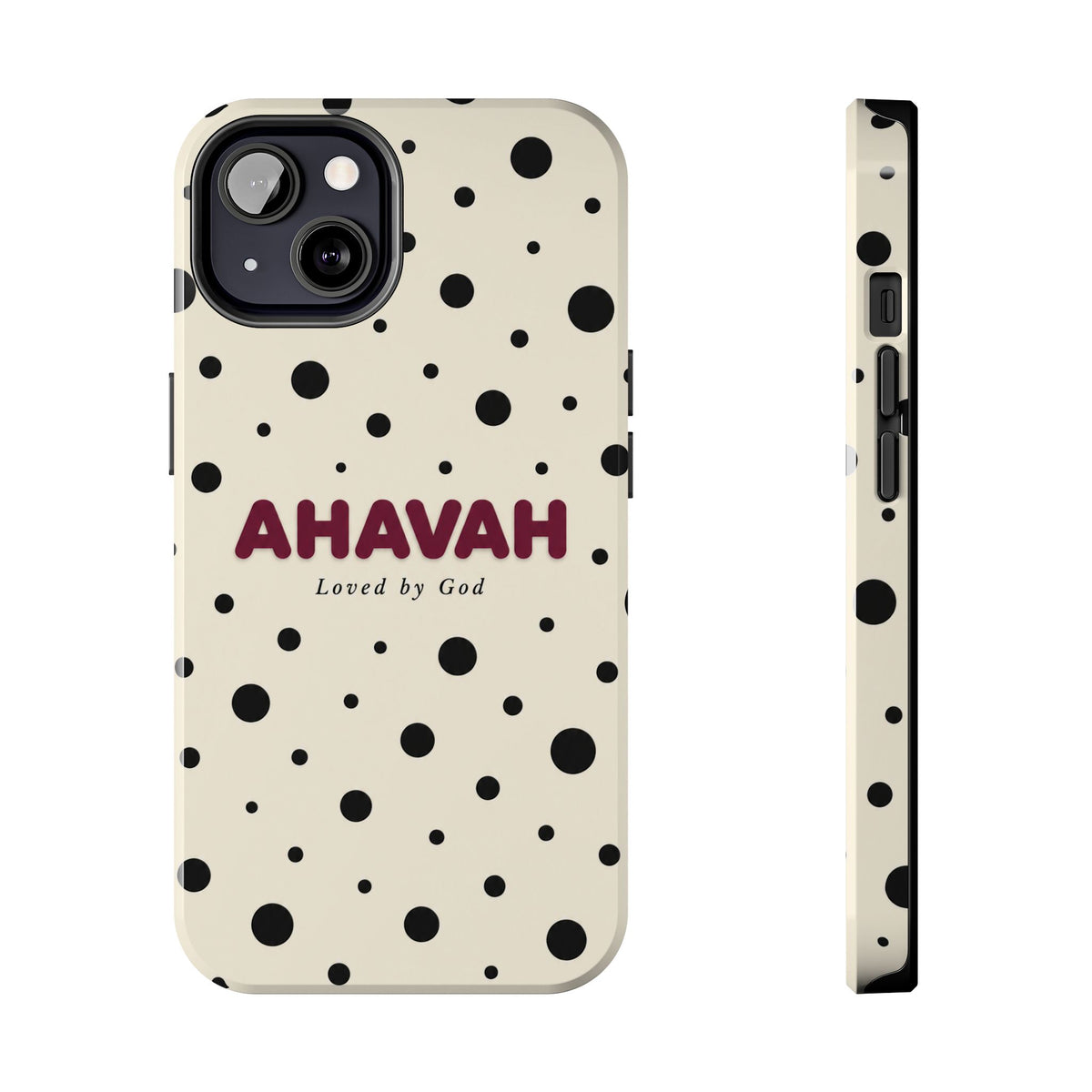 Ahavah Ivory Polka Dots Phone Case