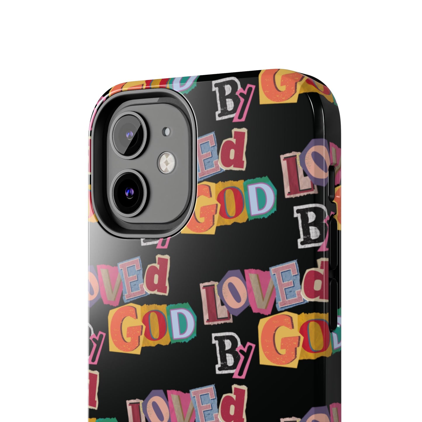 "Loved by God" Black Phone Case