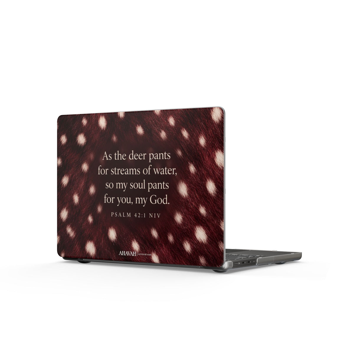 Psalm 42:1 Anointed Wine Fawn MacBook Case | As the Deer Pants