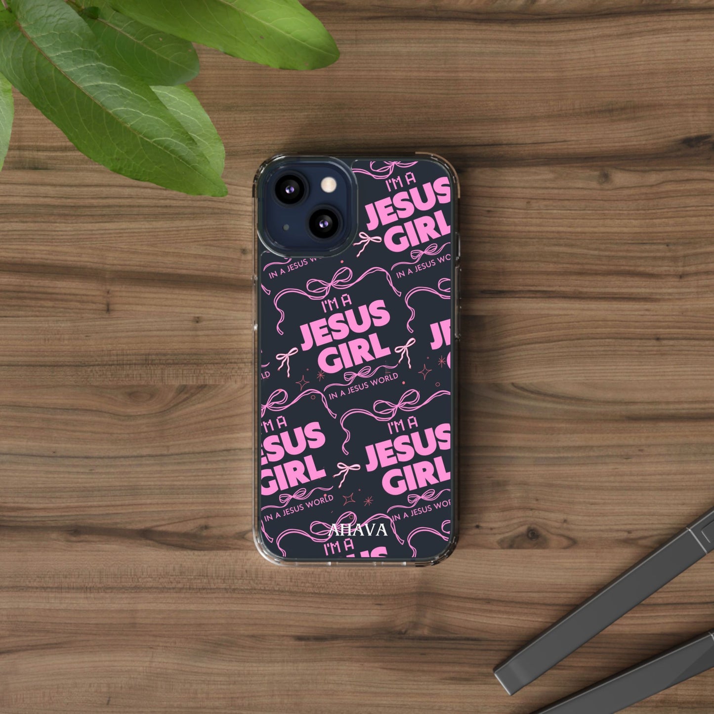 I'm a Jesus Girl Pink Case -Clear