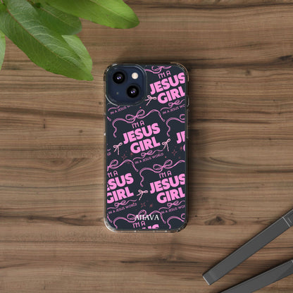 I'm a Jesus Girl Pink Case -Clear