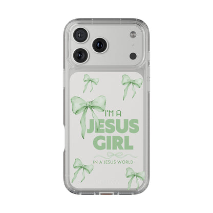 I'm a Jesus Girl Phone Case | Christian Aesthetic Gift for Her | Clear Shockproof Tough Case