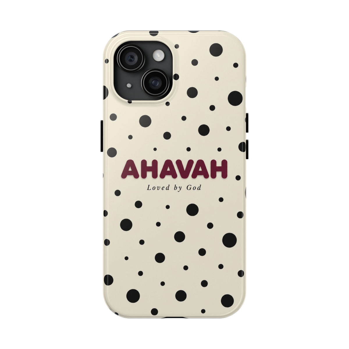 Ahavah Ivory Polka Dots Phone Case