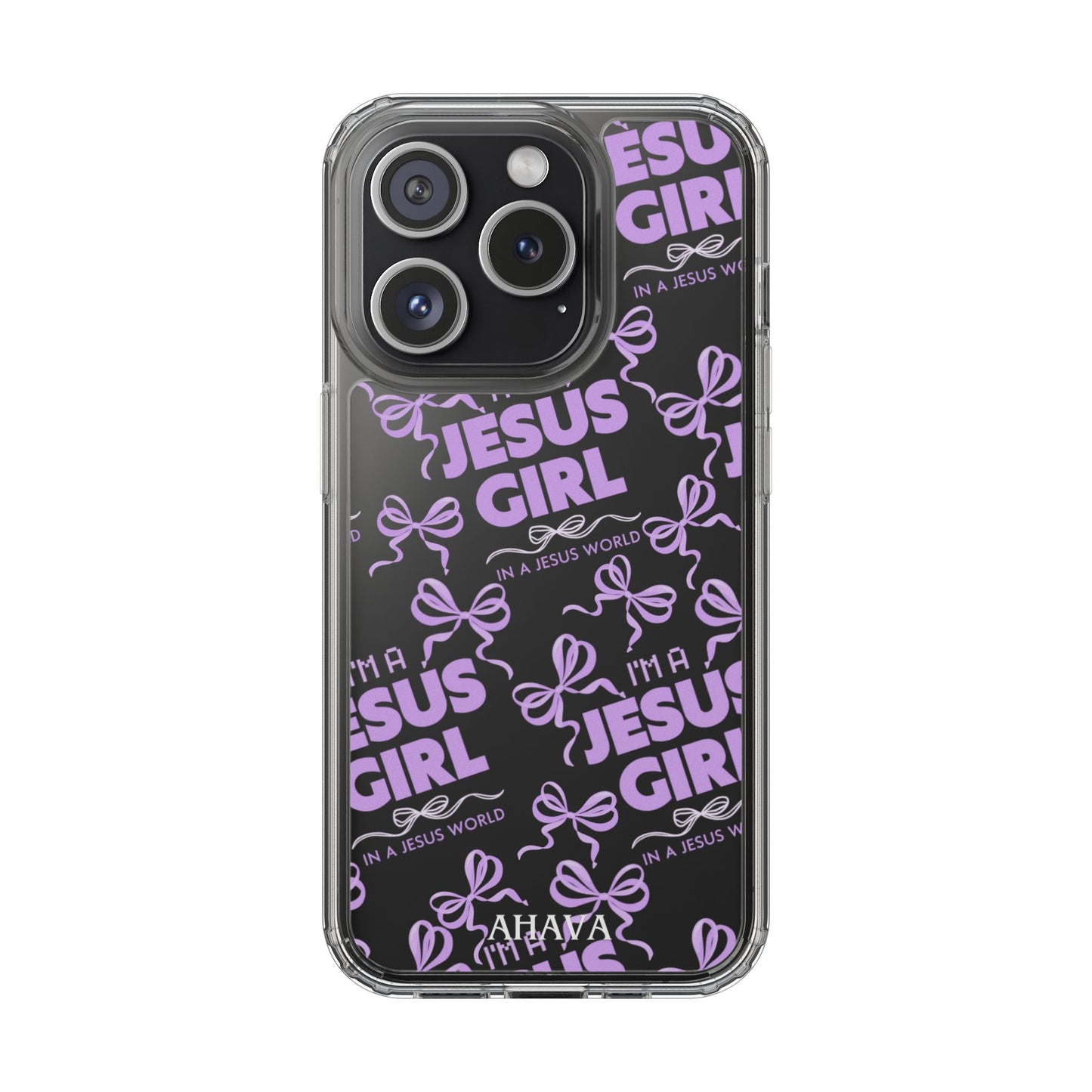 I'm a Jesus Girl Purple Case -Clear