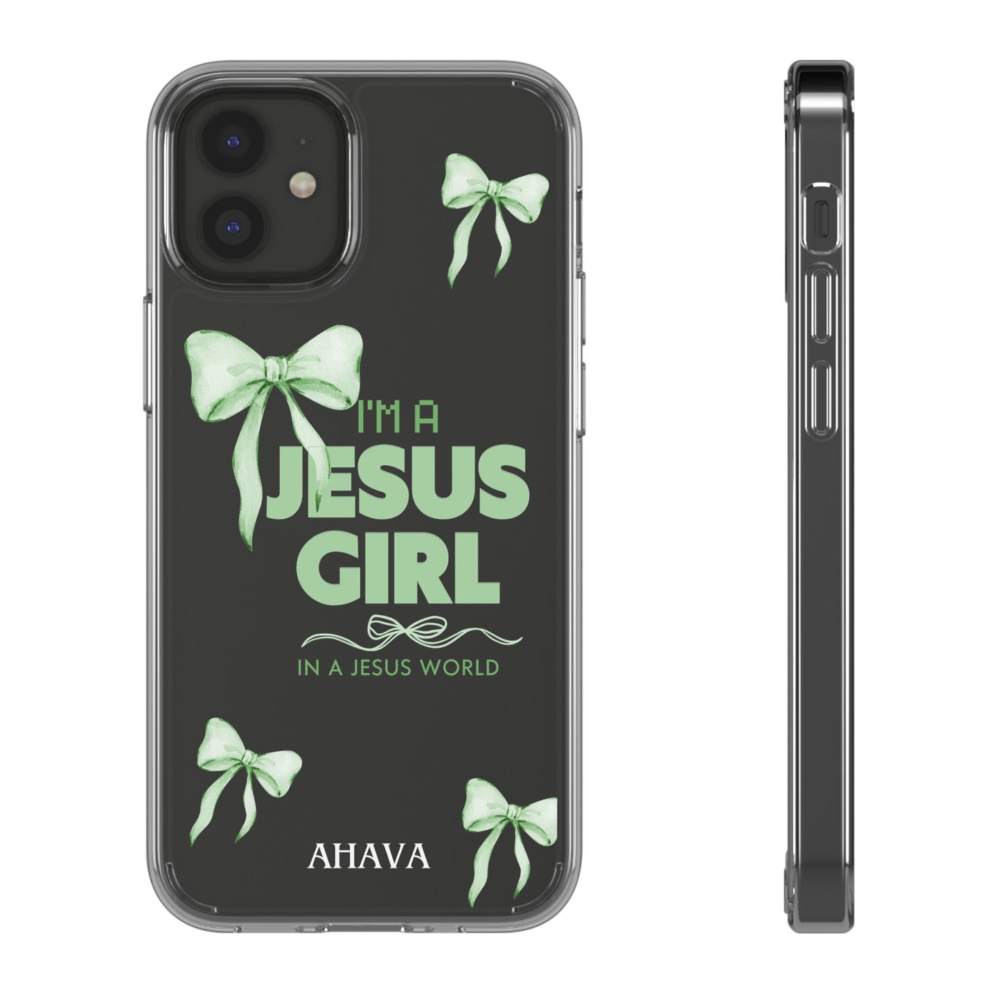 I'm a Jesus Girl Phone Case | Christian Aesthetic Gift for Her | Clear Shockproof Tough Case