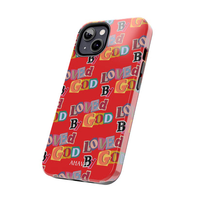 "Loved by God" Red Phone Case