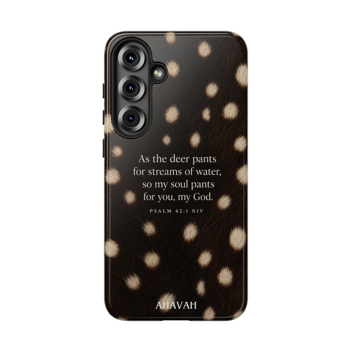 Psalm 42:1 Midnight Fawn Print Phone Case | As the Deer Pants