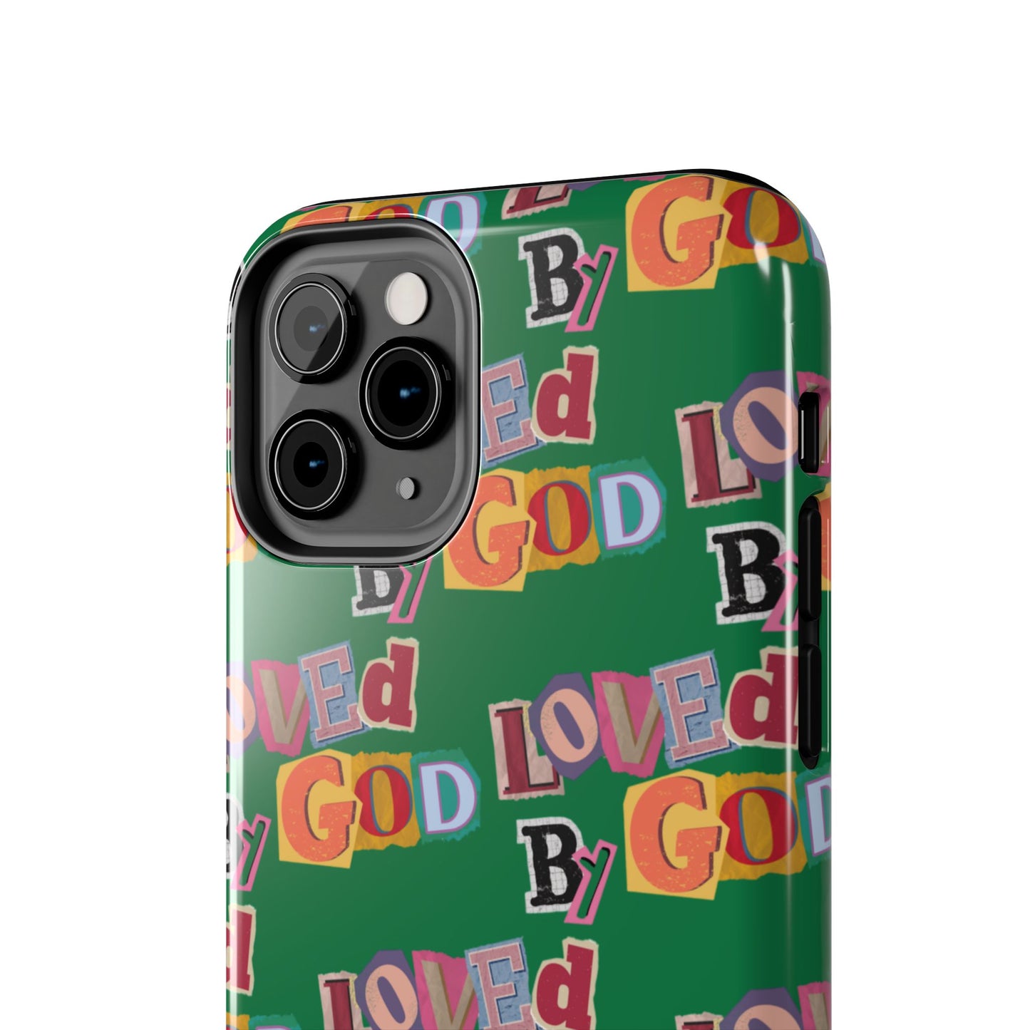 "Loved by God" Green Phone Case